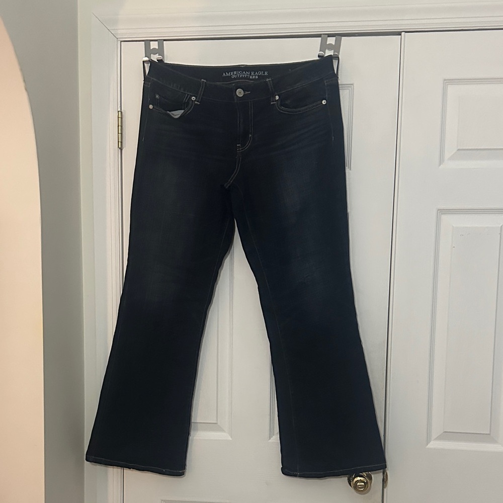 American Eagle Outfitters Women's Dark Wash Jeans, Stretch, Size 14.